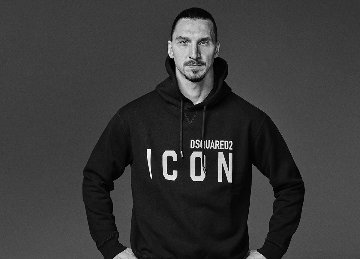 FOOTBALLER ZLATAN IBRAHIMOVIC PERSONALIZES DSQUARED2'S NEW 'ICON