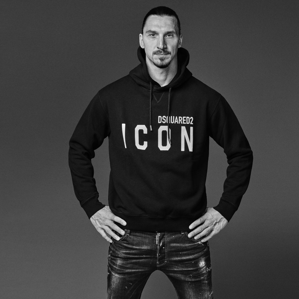 FOOTBALLER ZLATAN IBRAHIMOVIC PERSONALIZES DSQUARED2'S NEW 'ICON